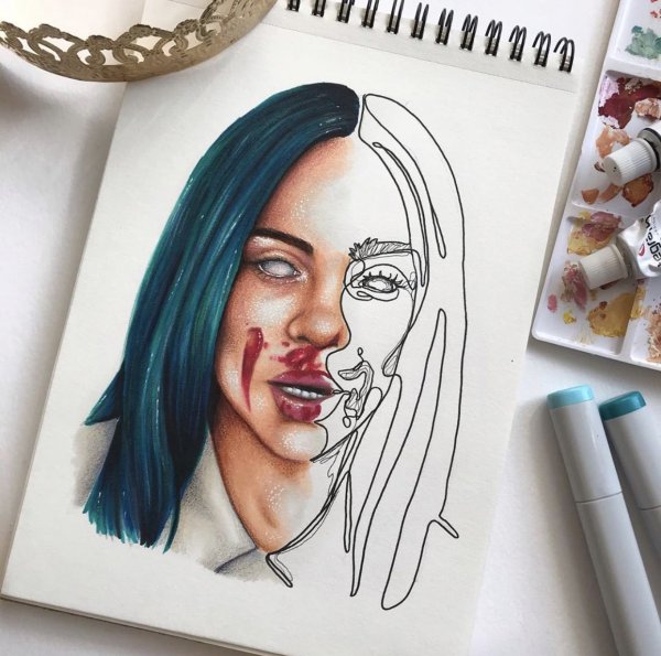 Билли Айлиш маркерами