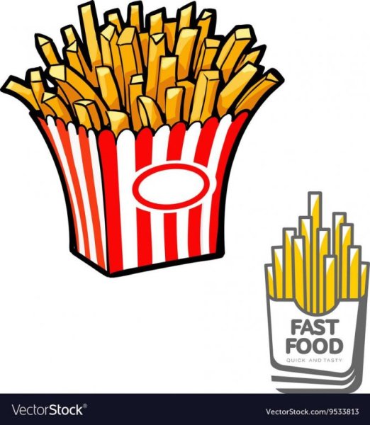 Картошка фри вектор