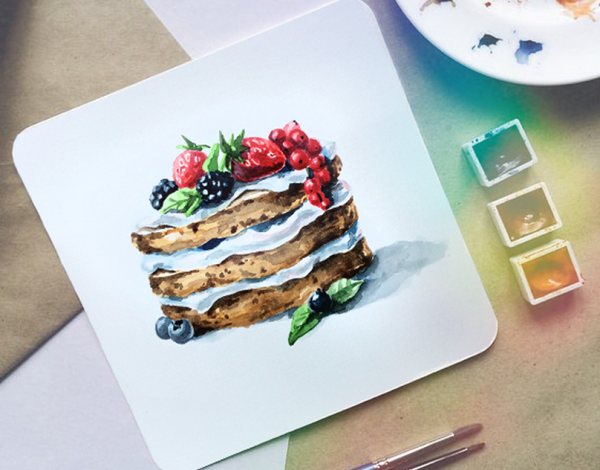 Чизкейк рисунок маркерами