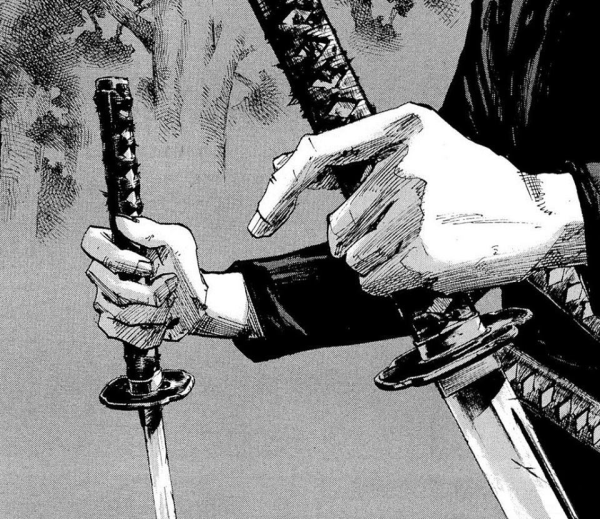 Самурай с катаной Эстетика anime