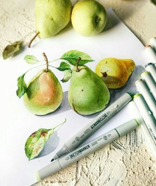 Натюрморт маркерами