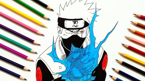 Какаши Хатакэ маркерами