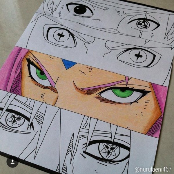 Глаза персонажей Наруто