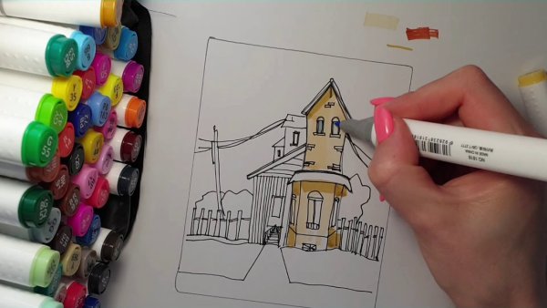 Рисунки маркерами