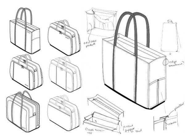 Технический эскиз сумочки