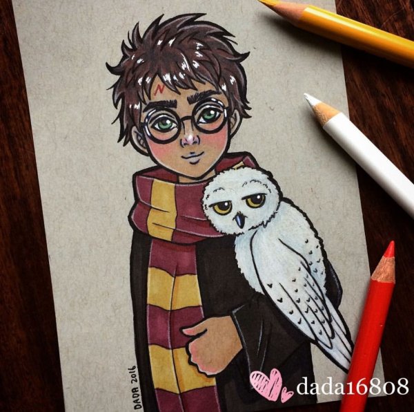Гарри Поттер рисунки скетч маркерами