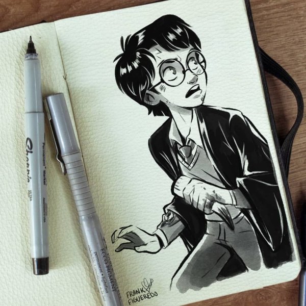 Гарри Поттер скетч маркерами