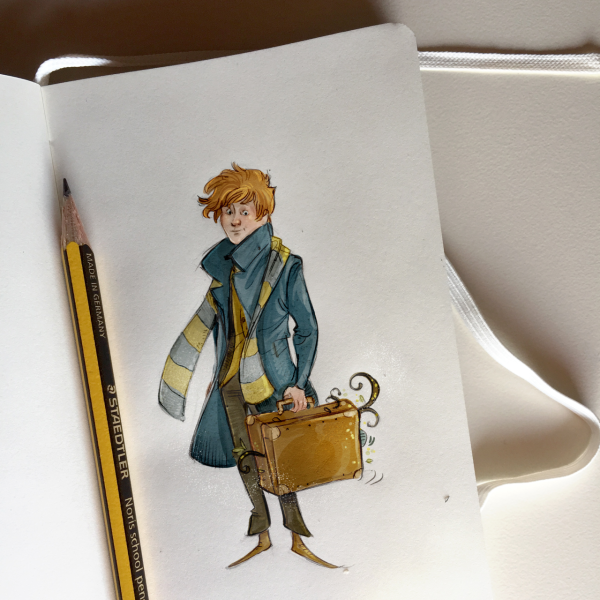 Хогвартс Гарри Поттер скетчинг