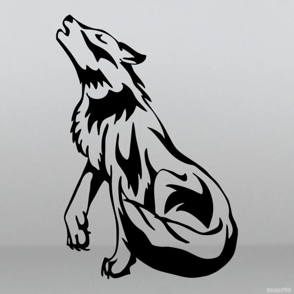 Трафарет волка для аэрографии