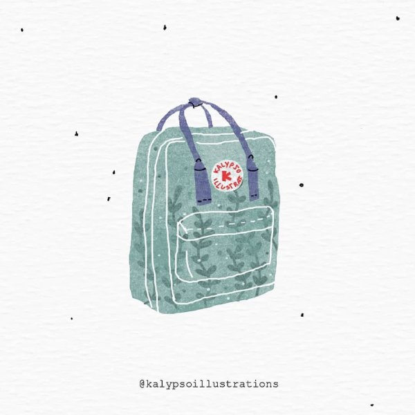 Скетч рюкзака канкен