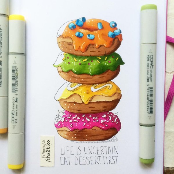 Скетчи маркерами