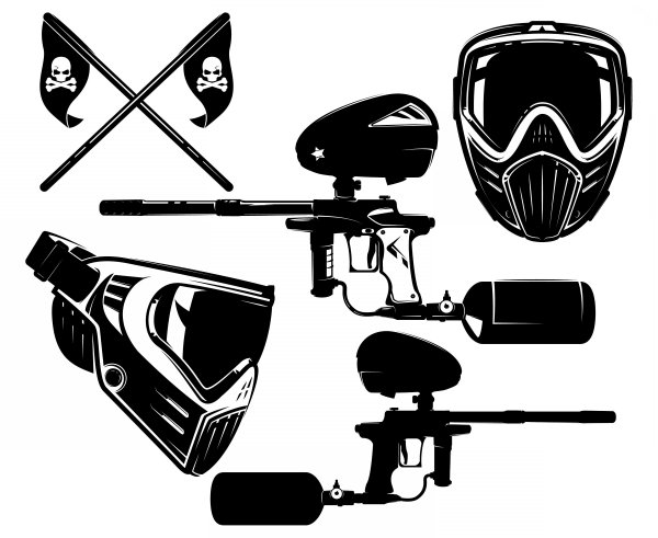 Пейнтбол маска вектор
