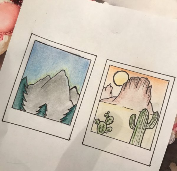 Полароиды рисунки