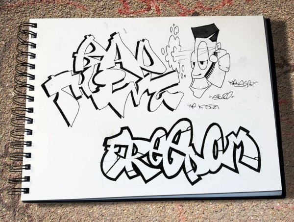 Скетчи граффити