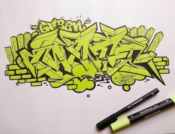 Граффити рисунки маркером