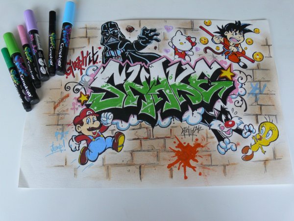 Граффити фломастером