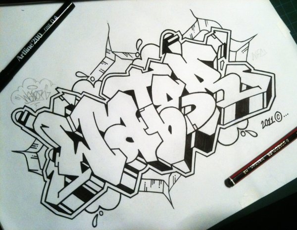 Рисование граффити