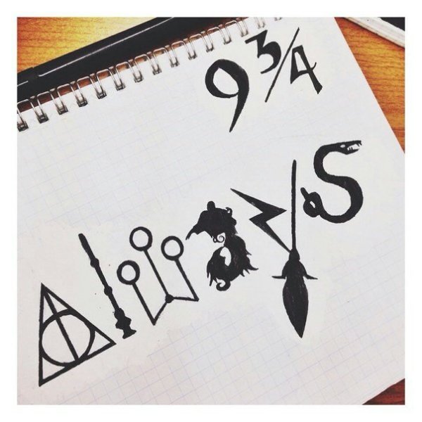 Скетчинг Гарри Поттер маркерами