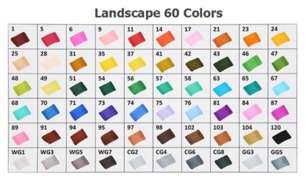 Маркеры Мазари 60 цветов