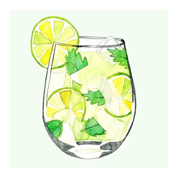 Лимонад акварель