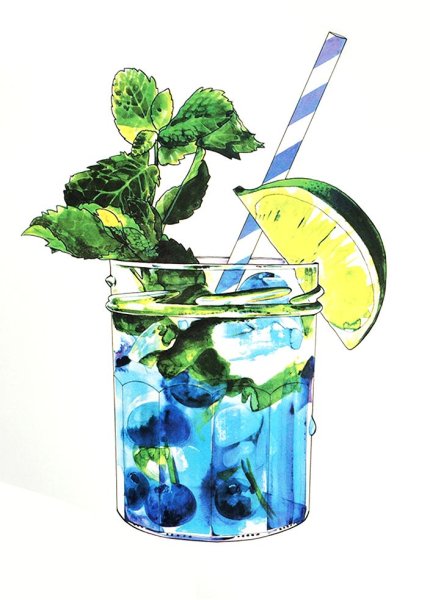 Коктейль акварель