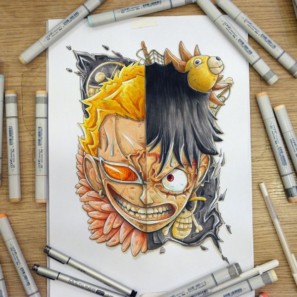 Ван Пис маркерами