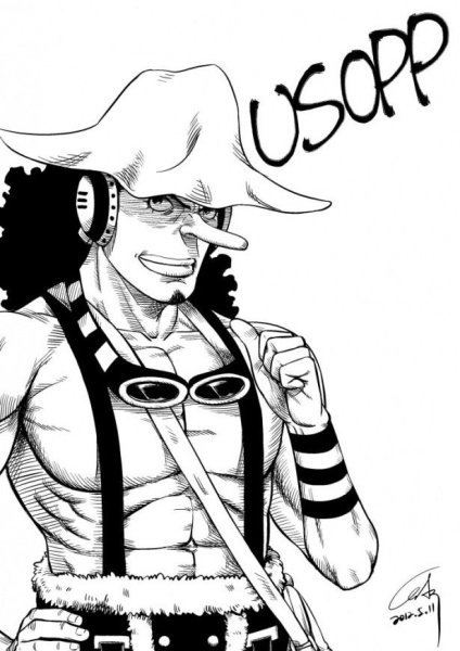 Усоппчерно белый Ван Пис