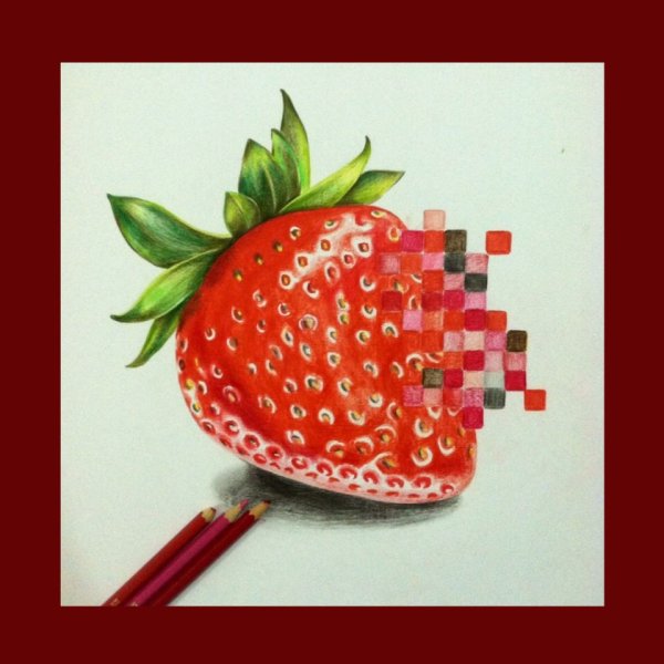 Клубника маркерами