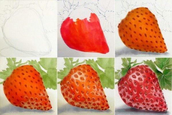 Рисунки фломастерами фрукты лёгкие