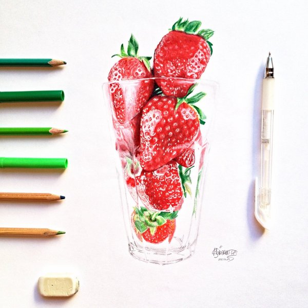 Идеи для рисунков фломастерами фрукты