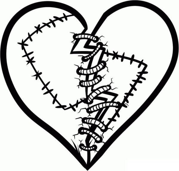 Рисунок разбитого сердца