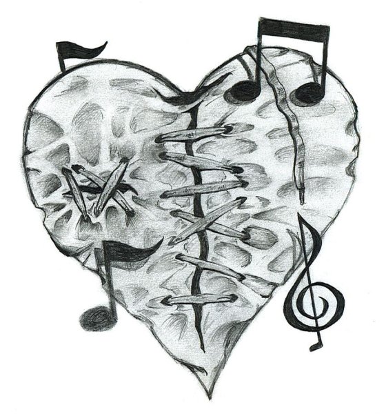 Эскиз разбитого сердца