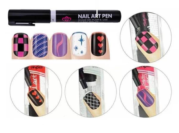 Маникюр маркером