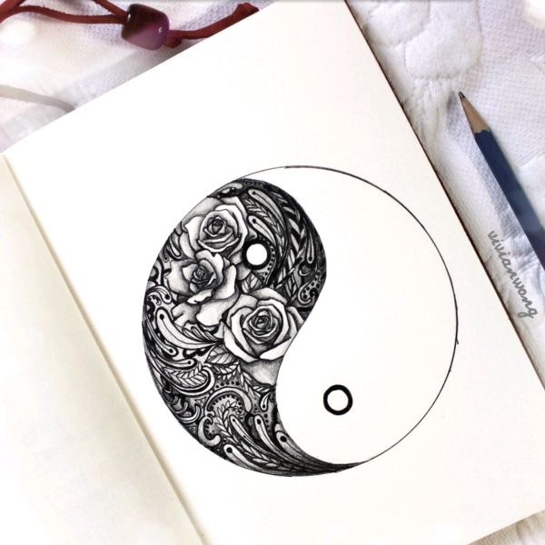 Трафарет Инь Янь для торта