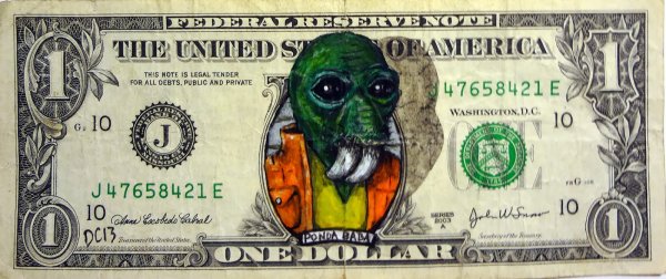 Узоры на долларовых банкнотах