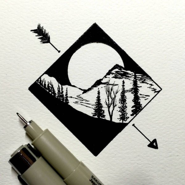 Минимализм ручкой