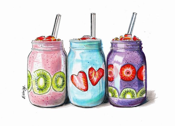 Коктейль маркерами для скетчинга