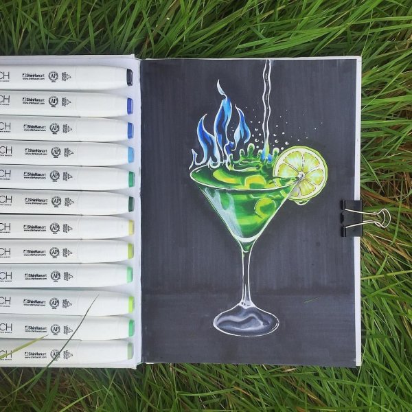 Скетчи маркерами для начинающих