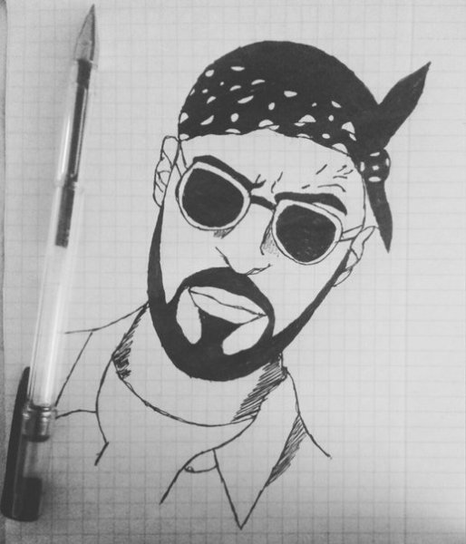 Мияги портрет рисунок