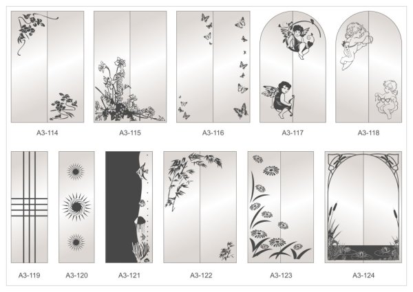 Рисунок пескоструй на зеркале