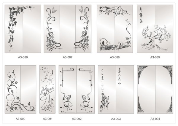 Рисунок пескоструй на зеркале