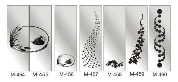 Кружочки пескоструем на зеркале