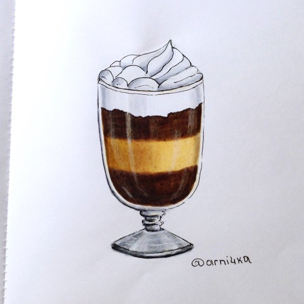 Рисунки десертов маркерами