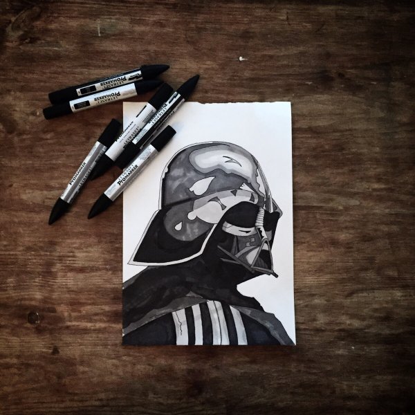Скетчинг Дарт Вейдер