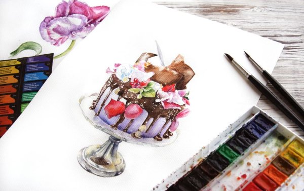 Скетчинг тортик