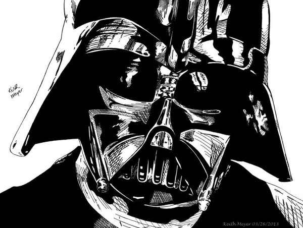 Звездные войны черно белый