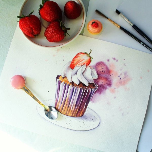 Вкусности акварелью