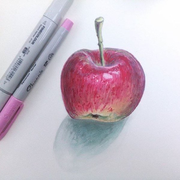 Скетчинг цветными карандашами