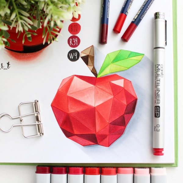 Картины маркерами легкие