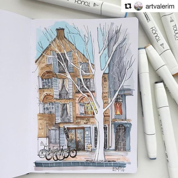 Архитектура маркерами для скетчинга